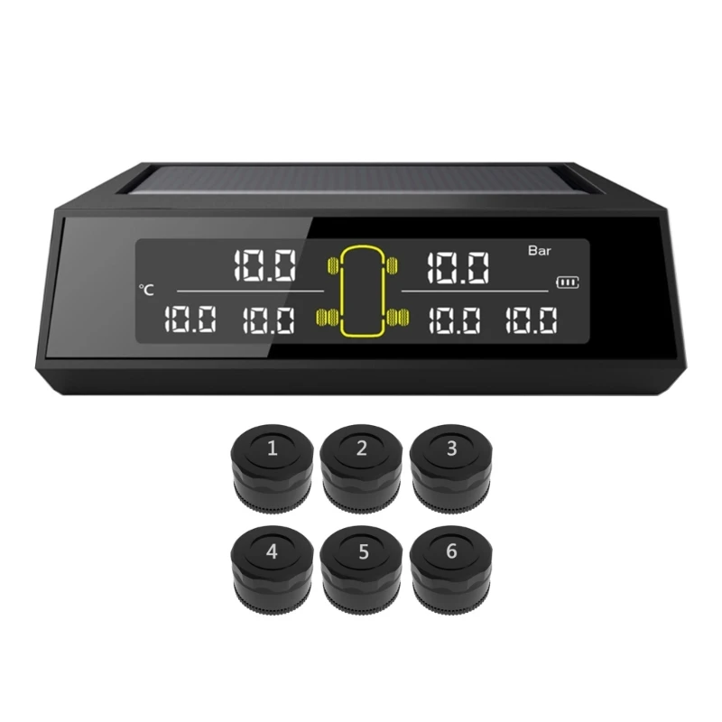 Tire Pressure Monitoring System for RVs 6 TPMS for Trailer Large Digital Screen Long Sensing Distance
Tire Pressure Monitoring System for RVs 6 TPMS for Trailer Large Digital Screen Long Sensing Distance