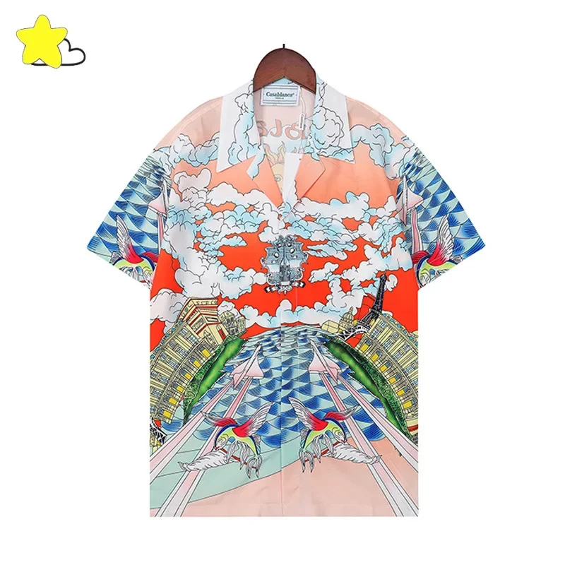 Summer Thin Hawaiian Style Gradient CASABLANCA Shirts Men Women High Quality Oversized Graphics Full Printing Tee Top
Summer Thin Hawaiian Style Gradient CASABLANCA Shirts Men Women High Quality Oversized Graphics Full Printing Tee Top