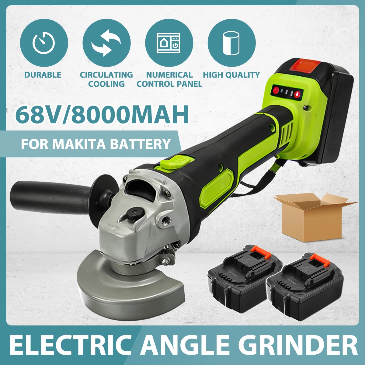 68V 3000rpm Cordless Angle Grinder Brushless Polisher Grinding Metal Cutter 8000mAh Lithium ion Battery Rechargeable Power Tool
68V 3000rpm Cordless Angle Grinder Brushless Polisher Grinding Metal Cutter 8000mAh Lithium ion Battery Rechargeable Power Tool