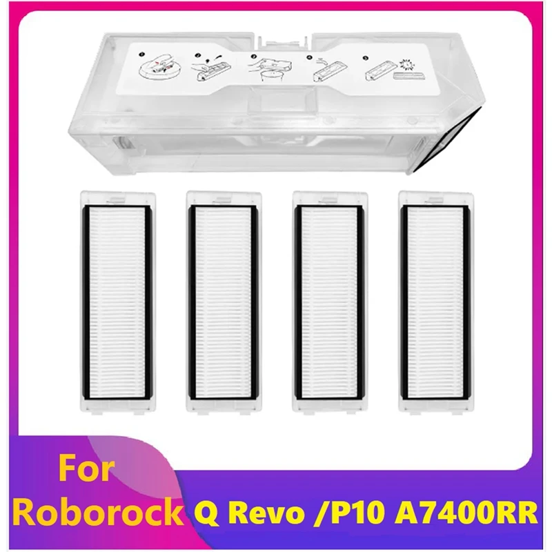 Dust Box With Hepa Filters White Plastic For Roborock Q Revo /Roborock P10 A7400RR Robot Vacuum Cleaner Dust Bin
Dust Box With Hepa Filters White Plastic For Roborock Q Revo /Roborock P10 A7400RR Robot Vacuum Cleaner Dust Bin