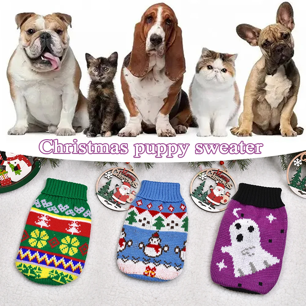 New Year Halloween Christmas Dog Clothes For Small Dogs Knit Pet Vest Pet Sweater Dog Sweater Snowman Knitted Warm Pet Clothing
New Year Halloween Christmas Dog Clothes For Small Dogs Knit Pet Vest Pet Sweater Dog Sweater Snowman Knitted Warm Pet Clothing