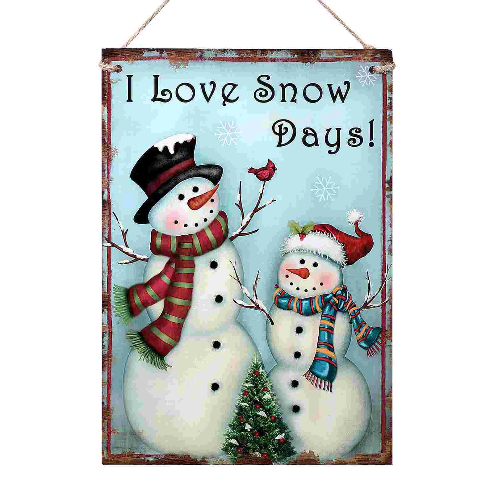 Christmas Wooden Sign Snowman Hanging Sign I Love Snow Days Door Sign Christmas Wreath Signs for Christmas Party Door Wall
Christmas Wooden Sign Snowman Hanging Sign I Love Snow Days Door Sign Christmas Wreath Signs for Christmas Party Door Wall