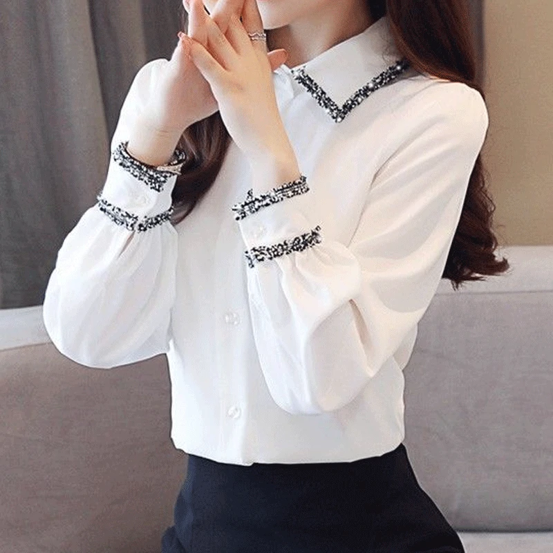 2023 Spring New Korean Version Chiffon Shirt Loose Casual Casual Casual Women Long-sleeved White POLO Collar Single Breasted
2023 Spring New Korean Version Chiffon Shirt Loose Casual Casual Casual Women Long-sleeved White POLO Collar Single Breasted