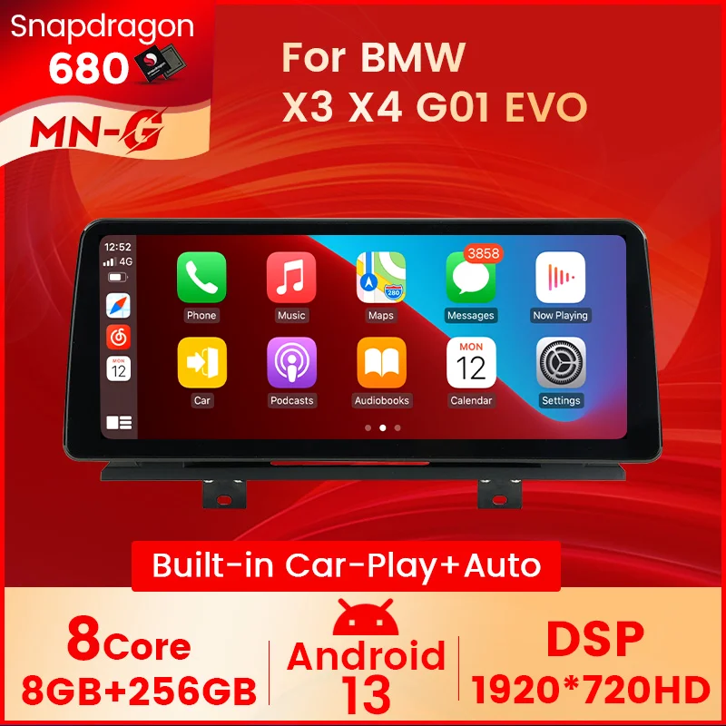 For BMW X3 G01 X4 G02 Snapdragon ID8 Wireless Carplay Auto Android 13 Car Multimedia Radio ID8 4G LTE BT GPS Navigation Player
For BMW X3 G01 X4 G02 Snapdragon ID8 Wireless Carplay Auto Android 13 Car Multimedia Radio ID8 4G LTE BT GPS Navigation Player