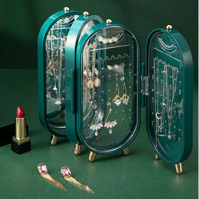 Jewelry Foldable Storage Box Earring Display Stand Portable Bracelet Necklace Table Organizer Multi-layer Plastic Shelf Rack
Jewelry Foldable Storage Box Earring Display Stand Portable Bracelet Necklace Table Organizer Multi-layer Plastic Shelf Rack