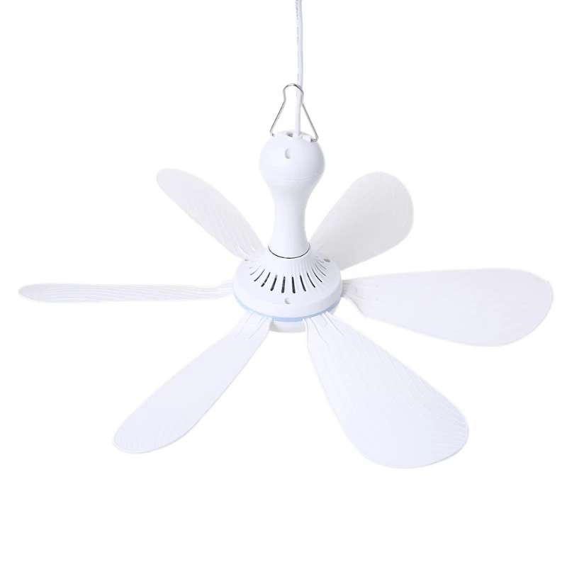

CPDD 220V 20W 6 Leaves Ceiling Fan 20.4inch Silent Household Bedroom Hanging Fan