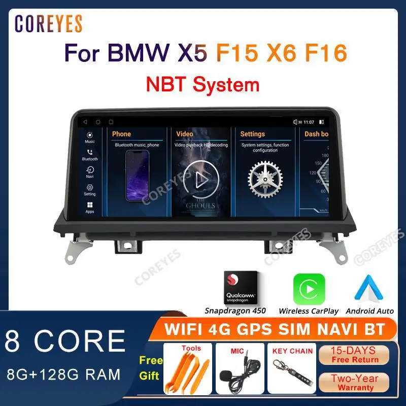 COREYES 10.25 Inch Android 12 For BMW X5 F15 X6 2013-2017 Car Radio Multimedia Player Wireless CarPlay Screen Snapdragon 665
COREYES 10.25 Inch Android 12 For BMW X5 F15 X6 2013-2017 Car Radio Multimedia Player Wireless CarPlay Screen Snapdragon 665