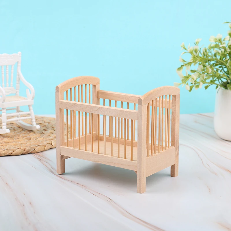 1PCS 1:12 Dollhouse Wooden Miniature Crib Model Furniture DIY Accessories Decor Children Room Doll House
1PCS 1:12 Dollhouse Wooden Miniature Crib Model Furniture DIY Accessories Decor Children Room Doll House