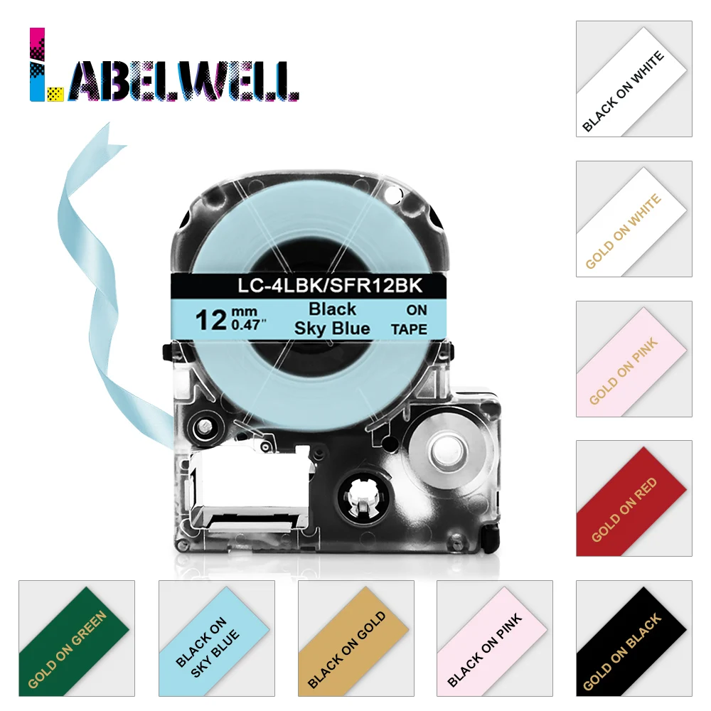 Labelwell SFR12RZ Label Compatible for Epson Satin Ribbon Tape 12mm SFR12SK SFR12PK SFR12SZ SFR12GZ DIY Gift for LW-300 LW-400
Labelwell SFR12RZ Label Compatible for Epson Satin Ribbon Tape 12mm SFR12SK SFR12PK SFR12SZ SFR12GZ DIY Gift for LW-300 LW-400