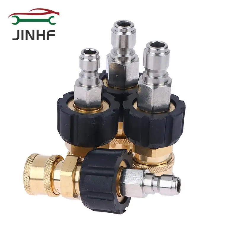 High Pressure Washer Adapter Quick Connect Fittings M22 14mm to 3/8 Inch Hose&Gun Adapter Fitting Bayonet Conne Max 4500 PSI
High Pressure Washer Adapter Quick Connect Fittings M22 14mm to 3/8 Inch Hose&Gun Adapter Fitting Bayonet Conne Max 4500 PSI