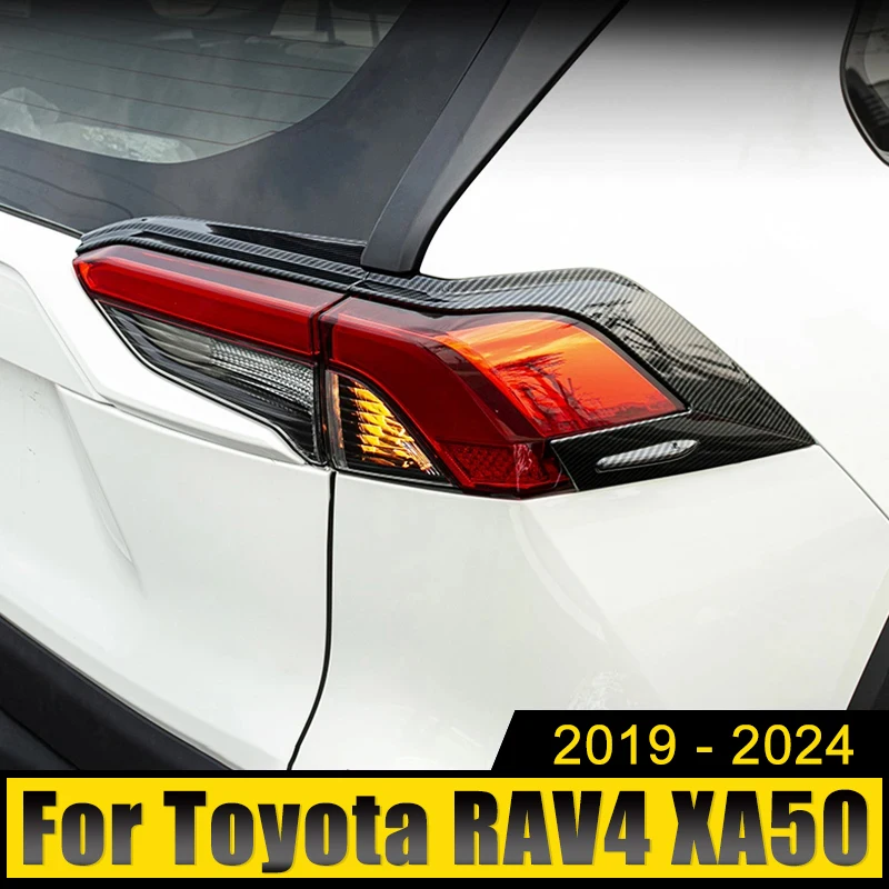 

ABS Car Taillight Lamp Decoration Frame Cover Rear Light Trim For Toyota RAV4 XA50 2019 2020 2021 2022 2023 2024 RAV 4 Hybrid