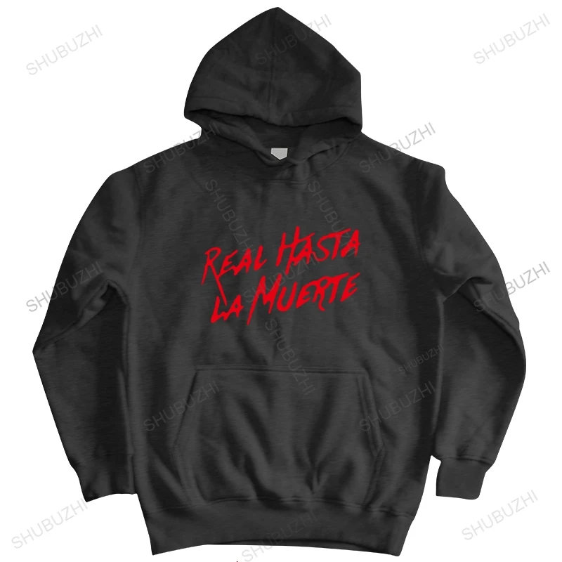 

fall winter hoodies men brand high quality sweatshirt Real Hasta La Muerte Cotton hoody zipper mans fashion letter print jacket