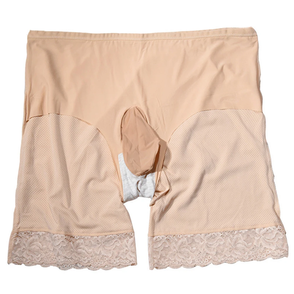 Sexy Men Sissy Boxers Ice Silk Tights Briefs Seamless Lace Middle Waist Male Pantyhose Long Sheath Underwear Gay Panties
Sexy Men Sissy Boxers Ice Silk Tights Briefs Seamless Lace Middle Waist Male Pantyhose Long Sheath Underwear Gay Panties