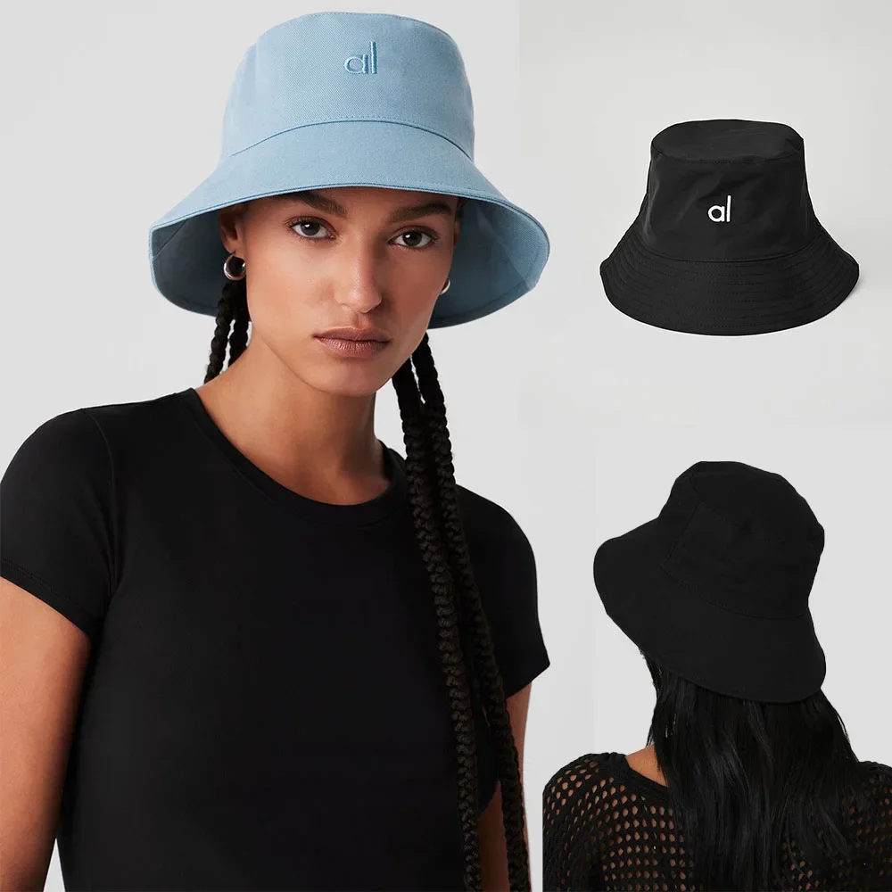 

AL Yoga Weekender Bucket Hat Summer Sun Hat Reversible Bucket Hat Women Cotton Panama Girls Beach Travel Outdoor Fisherman Hats