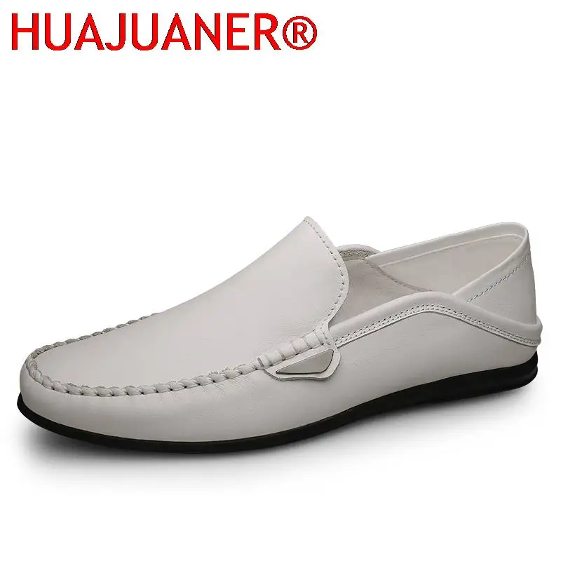 

Spring Autumn Mens Casual Genuine Leather Loafers Men Loafer Shoes Mocasines Hombre Black Slip-On Wedding Dress Italian Shoes