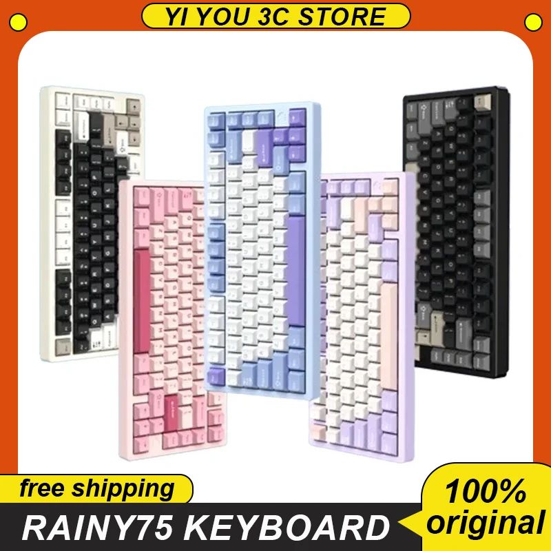 Механическая клавиатура Gyz Rainy75 из алюминиевого сплава, Беспроводная Bluetooth клавиатура с тремя режимами, 75%, 81 клавиш, прокладка, горячая замена, Rgb клавиатура для геймеров
Механическая клавиатура Gyz Rainy75 из алюминиевого сплава, Беспроводная Bluetooth клавиатура с тремя режимами, 75%, 81 клавиш, прокладка, горячая замена, Rgb клавиатура для геймеров
