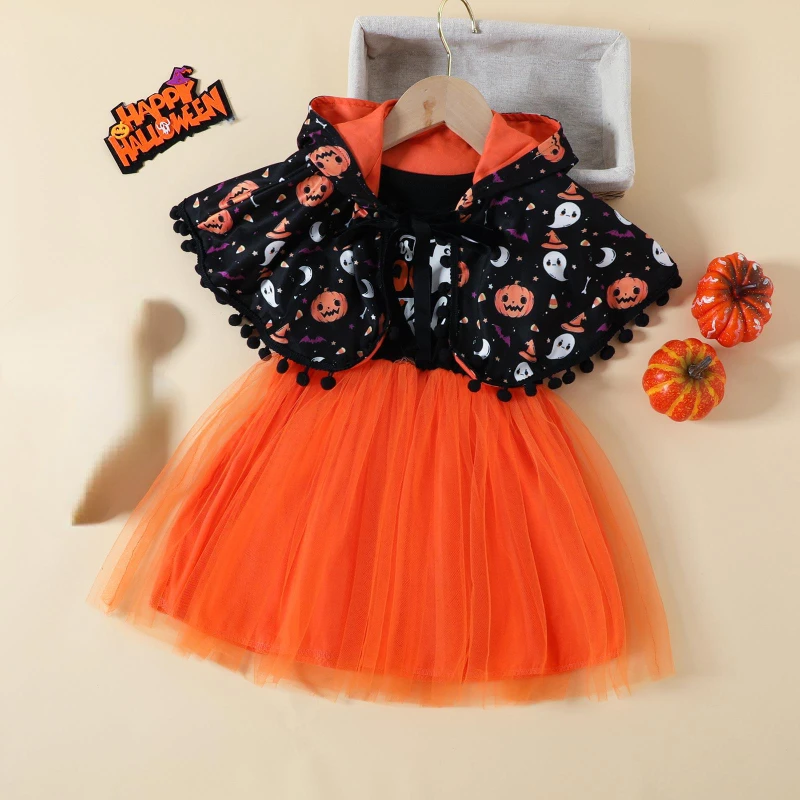 Halloween Pumpkin Dress for Girl Fansy Tutu Dresses with Shawl Baby Girls Party Stage Show Costume Children Easter Cosplay
Halloween Pumpkin Dress for Girl Fansy Tutu Dresses with Shawl Baby Girls Party Stage Show Costume Children Easter Cosplay