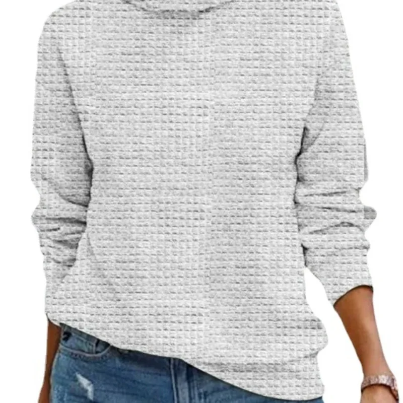 Spring and Autumn Women's Pullover High Neck Solid Color Spliced Long Sleeve Loose Fit Bottom Shirt Fashion Elegant Casual Tops
Spring and Autumn Women's Pullover High Neck Solid Color Spliced Long Sleeve Loose Fit Bottom Shirt Fashion Elegant Casual Tops