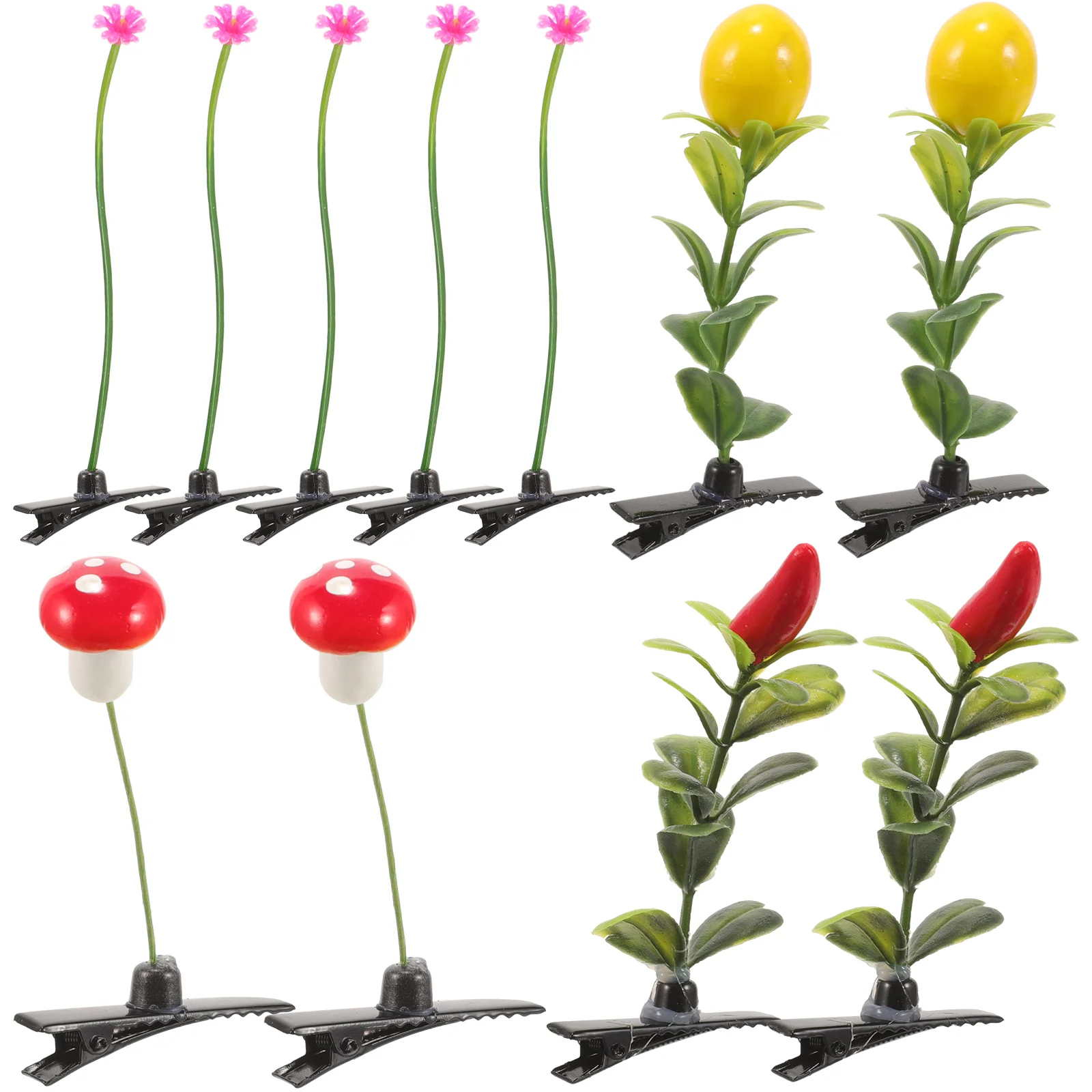 

30 Pcs Hair Pin Grass Hairpin Plant Clips Lovely Mini Bean Sprout Small Funny Hairpins Trendy Sprouts