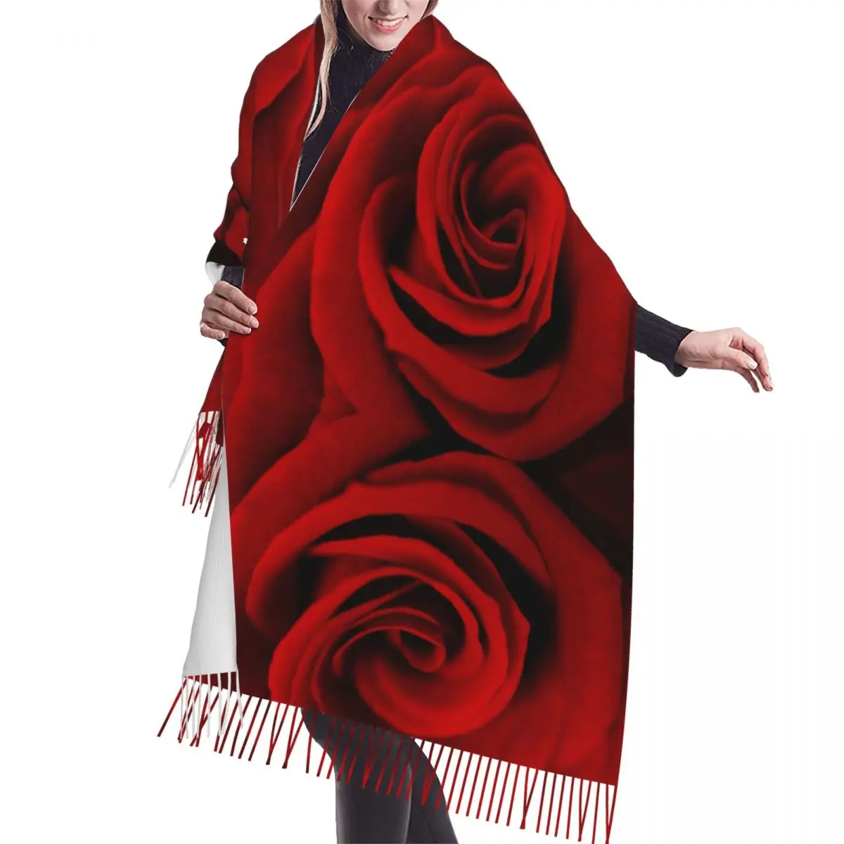 Autumn Winter Warm Scarves Red Rose Fashion Shawl Tassel Scarves Wrap Neck Headband Hijabs Stole
Autumn Winter Warm Scarves Red Rose Fashion Shawl Tassel Scarves Wrap Neck Headband Hijabs Stole