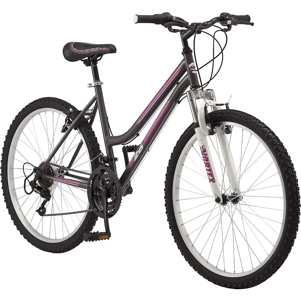 Youth and Adult Hardtail Mountain Bike, 24-26-Inch Wheels, 18 Speed Twist Shifters, Front Suspension, Steel Frame
Youth and Adult Hardtail Mountain Bike, 24-26-Inch Wheels, 18 Speed Twist Shifters, Front Suspension, Steel Frame