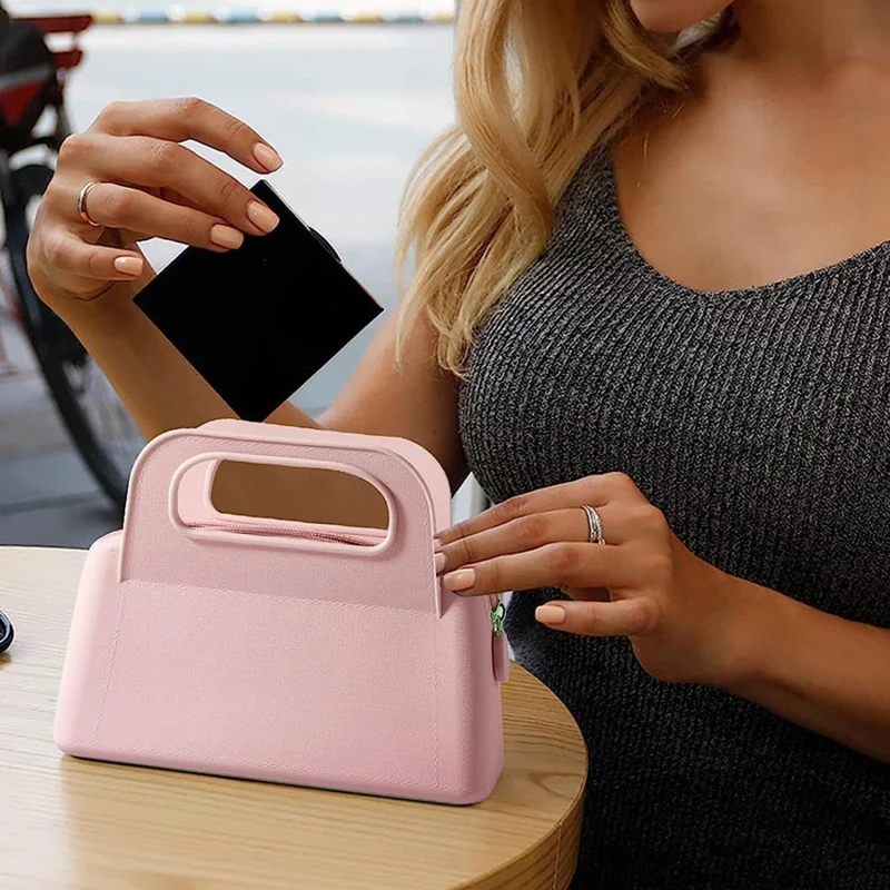 Fashion Waterproof Handbags Small Makeup Bag Beauty Pouch Toiletry Purse Silicone Cosmetic Bag Wallet for Women
Fashion Waterproof Handbags Small Makeup Bag Beauty Pouch Toiletry Purse Silicone Cosmetic Bag Wallet for Women