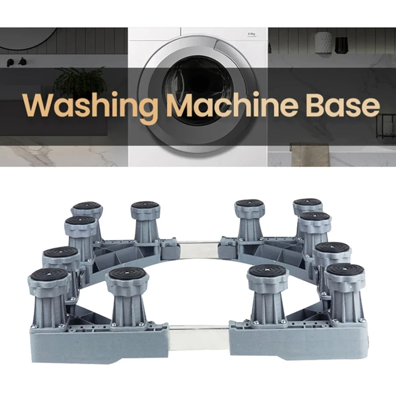

1 Piece Washing Machine Stand Universal Mobile Fridge Base Anti-Vibrator Mobile Adjustable Base For Dryer Refrigerator