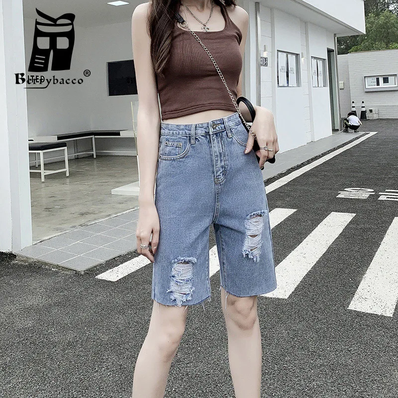Women's Denim Shorts Ripped Jeans Straight Leg Jeans Knee Length High Waist Pants for Women Clothing Women's Cargo Trousers Y2k
Women's Denim Shorts Ripped Jeans Straight Leg Jeans Knee Length High Waist Pants for Women Clothing Women's Cargo Trousers Y2k