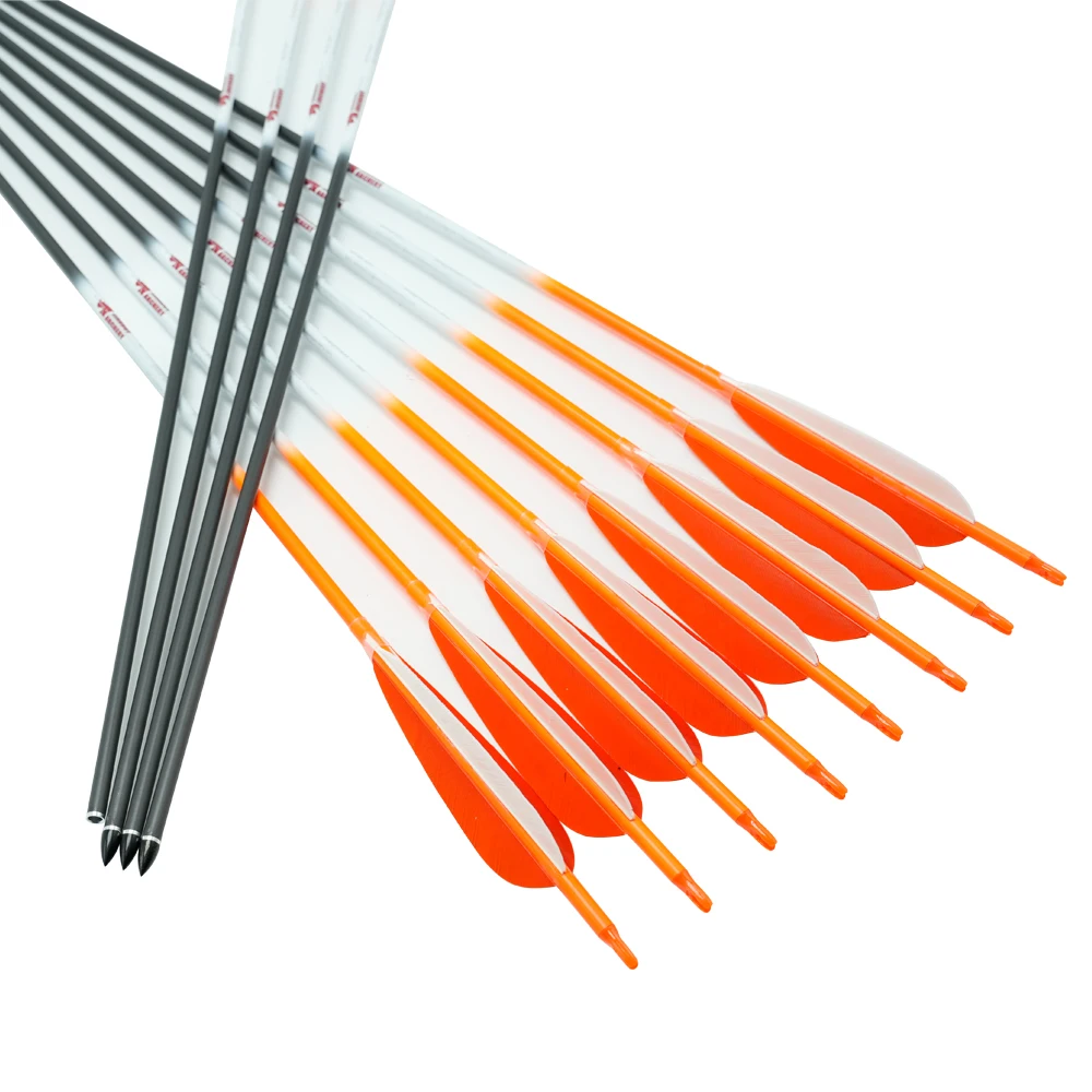 6pcs Linkboy Archery Carbon Arrows Spine300-800 ID6.2mm 5inch Turkey Feather 75gr Tips Recurve Bow Compound Bow Hunting
6pcs Linkboy Archery Carbon Arrows Spine300-800 ID6.2mm 5inch Turkey Feather 75gr Tips Recurve Bow Compound Bow Hunting