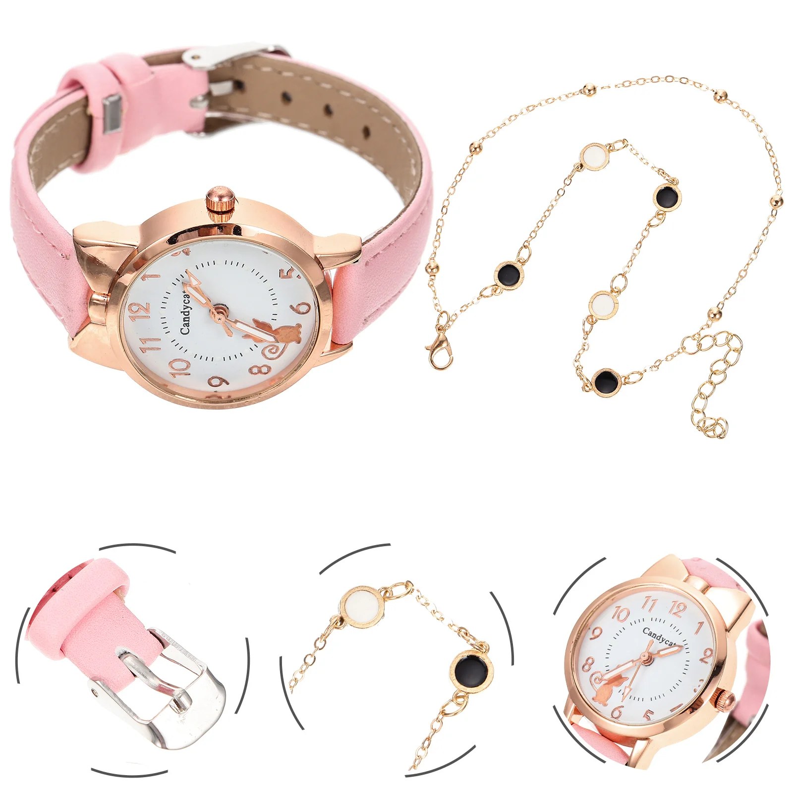 1 Set Watch and Bracelet Women Cartoon Watch Fashion Wristwatch Bangle Decorations for Ladies
1 Set Watch and Bracelet Women Cartoon Watch Fashion Wristwatch Bangle Decorations for Ladies