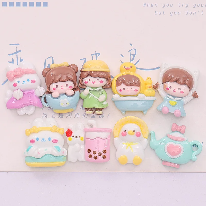 100pcs Cute Resin Mini Girl Rabbit Cake Teapot Flat Back Cabochon Scrapbook Kawaii DIY Embellishments Charm Decorate Accessories
100pcs Cute Resin Mini Girl Rabbit Cake Teapot Flat Back Cabochon Scrapbook Kawaii DIY Embellishments Charm Decorate Accessories