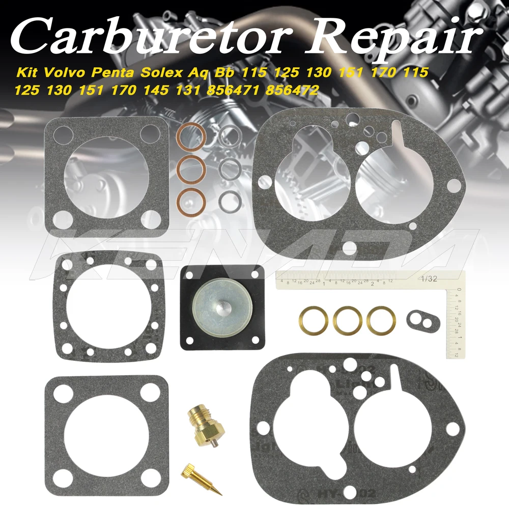 

For Volvo Penta Solex Aq Bb 115 125 130 151 170 115 125 130 151 170 145 131 856471 856472 Carburetor Carb Repair Kit