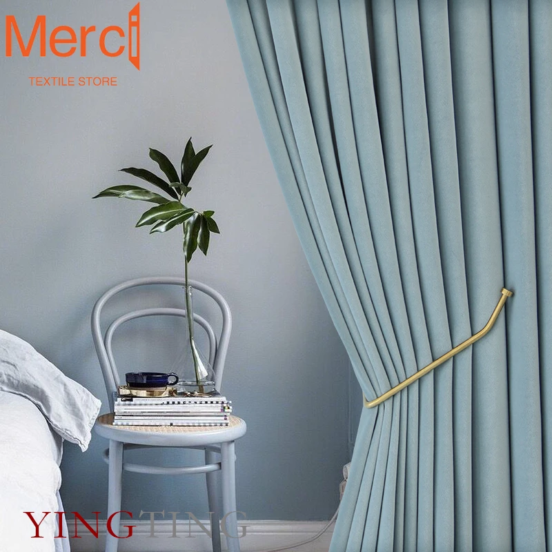 Huguang Blue Nordic Velvet German Cotton Velvet Thickened Blackout Curtains for Living Dining room Bedroom Tulle Custom
Huguang Blue Nordic Velvet German Cotton Velvet Thickened Blackout Curtains for Living Dining room Bedroom Tulle Custom