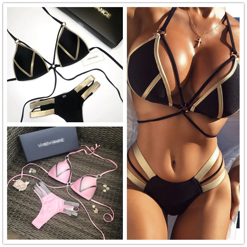 2023 Gilded Stitched Bikini Women's Sexy Swimsuit Bikini Extreme Micro Bathing Triangle Push Up String Bandage Swimwear Biquini
2023 Gilded Stitched Bikini Women's Sexy Swimsuit Bikini Extreme Micro Bathing Triangle Push Up String Bandage Swimwear Biquini