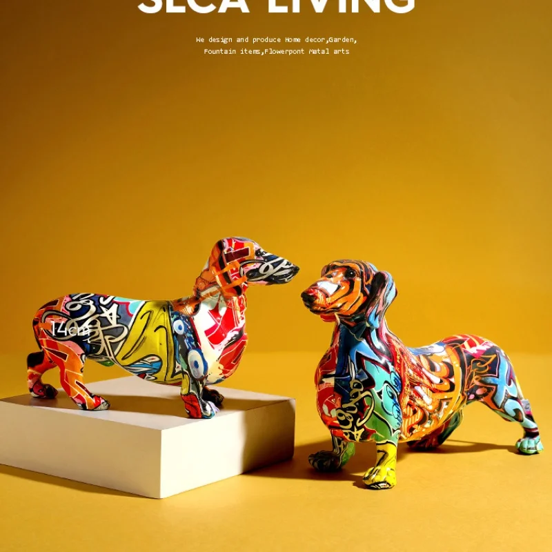 Colorful Watermark Resin Decorations Sausage Dog Animal Model Living Room Entrance TV Cabinet Crafts Overseas Supplies
Colorful Watermark Resin Decorations Sausage Dog Animal Model Living Room Entrance TV Cabinet Crafts Overseas Supplies