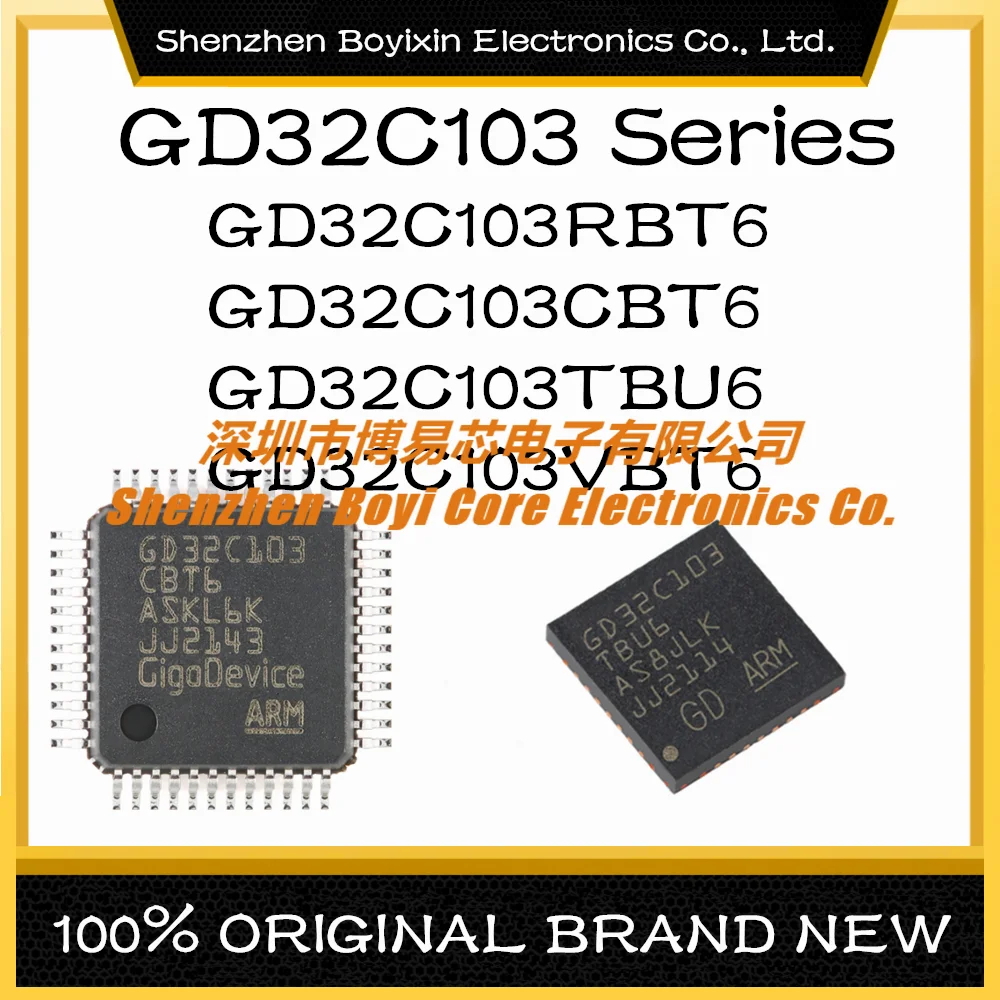 GD32C103RBT6 GD32C103CBT6 GD32C103TBU6 GD32C103VBT6 ARM Cortex-M4 120MHz Flash memory: 128KB RAM: 32KB Single-chip (MCU/MPU/SOC)
GD32C103RBT6 GD32C103CBT6 GD32C103TBU6 GD32C103VBT6 ARM Cortex-M4 120MHz Flash memory: 128KB RAM: 32KB Single-chip (MCU/MPU/SOC)