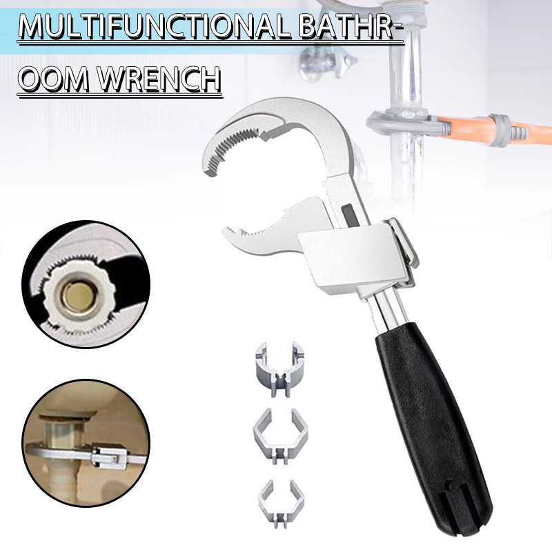 Universal Adjustable Double-ended Wrench Multifunctional Bath Wrench High-carbon Steel Open Spanner Bathroom Repair Hand Tool
Universal Adjustable Double-ended Wrench Multifunctional Bath Wrench High-carbon Steel Open Spanner Bathroom Repair Hand Tool