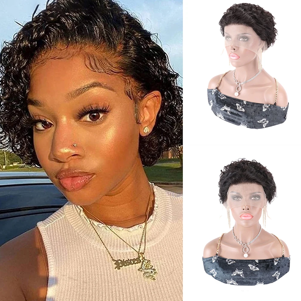 Pixie Cut Wig Colored Short Bob Curly Lace Front Wig Cheap Transparent 99j Burgundy Deep Water Wave Human Hair Wigs for Women
Pixie Cut Wig Colored Short Bob Curly Lace Front Wig Cheap Transparent 99j Burgundy Deep Water Wave Human Hair Wigs for Women
