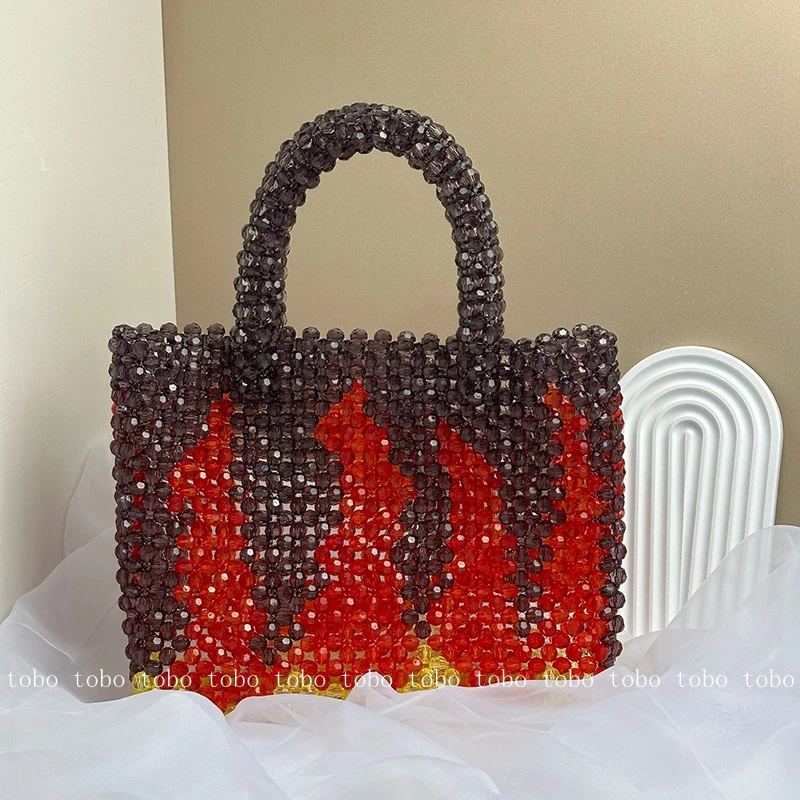 Handmade Woven Beaded Pearl Bags Square Box Volcano Color Handbags New Fashion Beach Vacation Phone Clutch Party Bags
Handmade Woven Beaded Pearl Bags Square Box Volcano Color Handbags New Fashion Beach Vacation Phone Clutch Party Bags