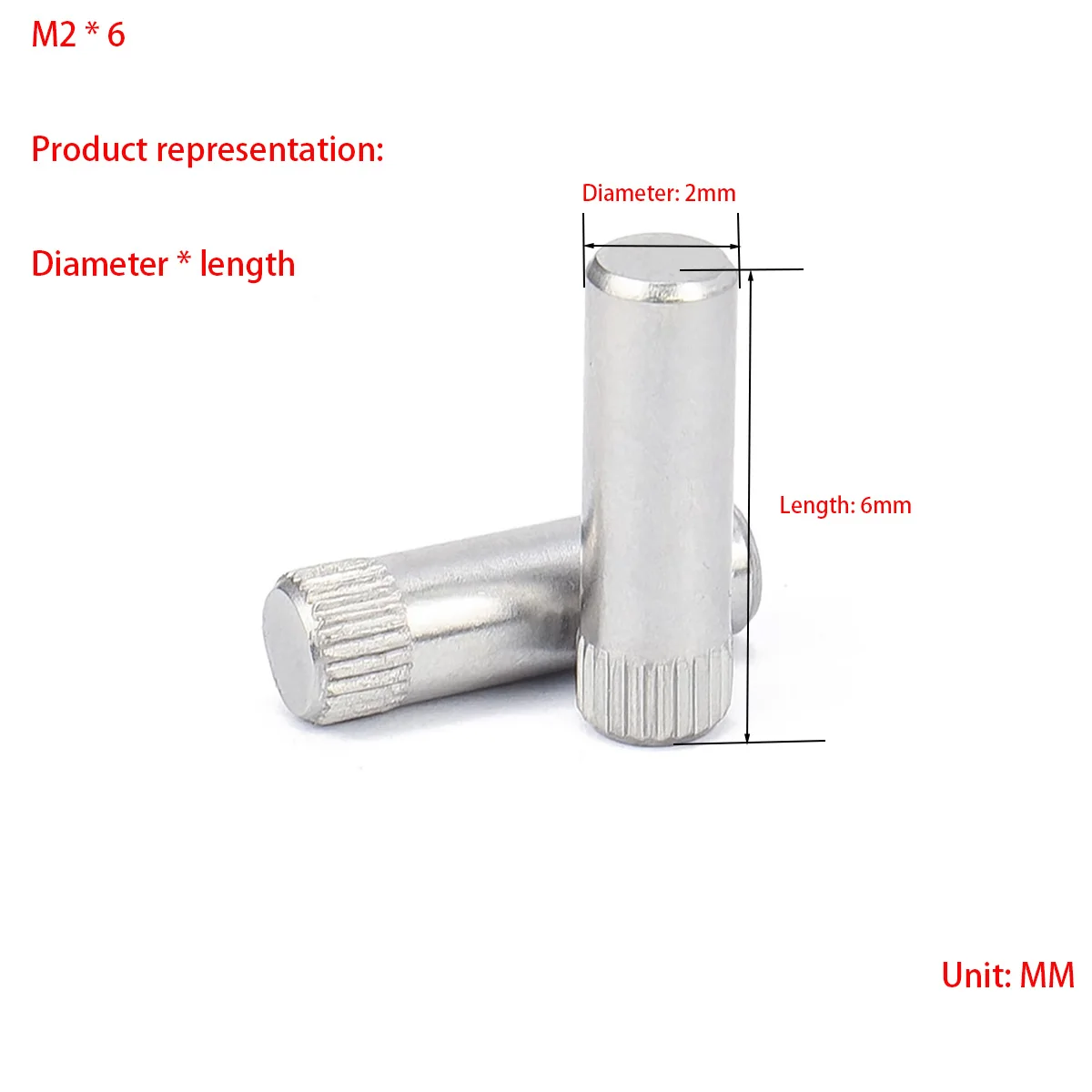 304 Stainless Steel knurled Cylindrical Pin Shaft Hinge/Locating Pin M2-M6
304 Stainless Steel knurled Cylindrical Pin Shaft Hinge/Locating Pin M2-M6