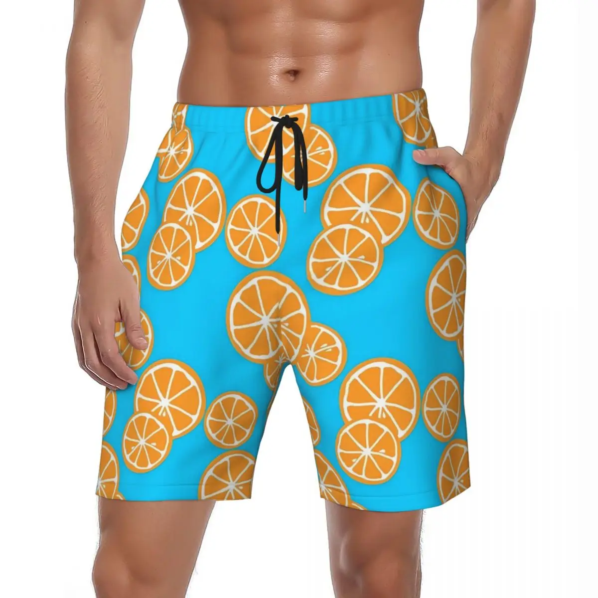 

Шорты мужские летние с принтом, короткие штаны для серфинга, апельсины, фрукты, быстросохнущие плавки в стиле ретро, большие размеры, Y2K