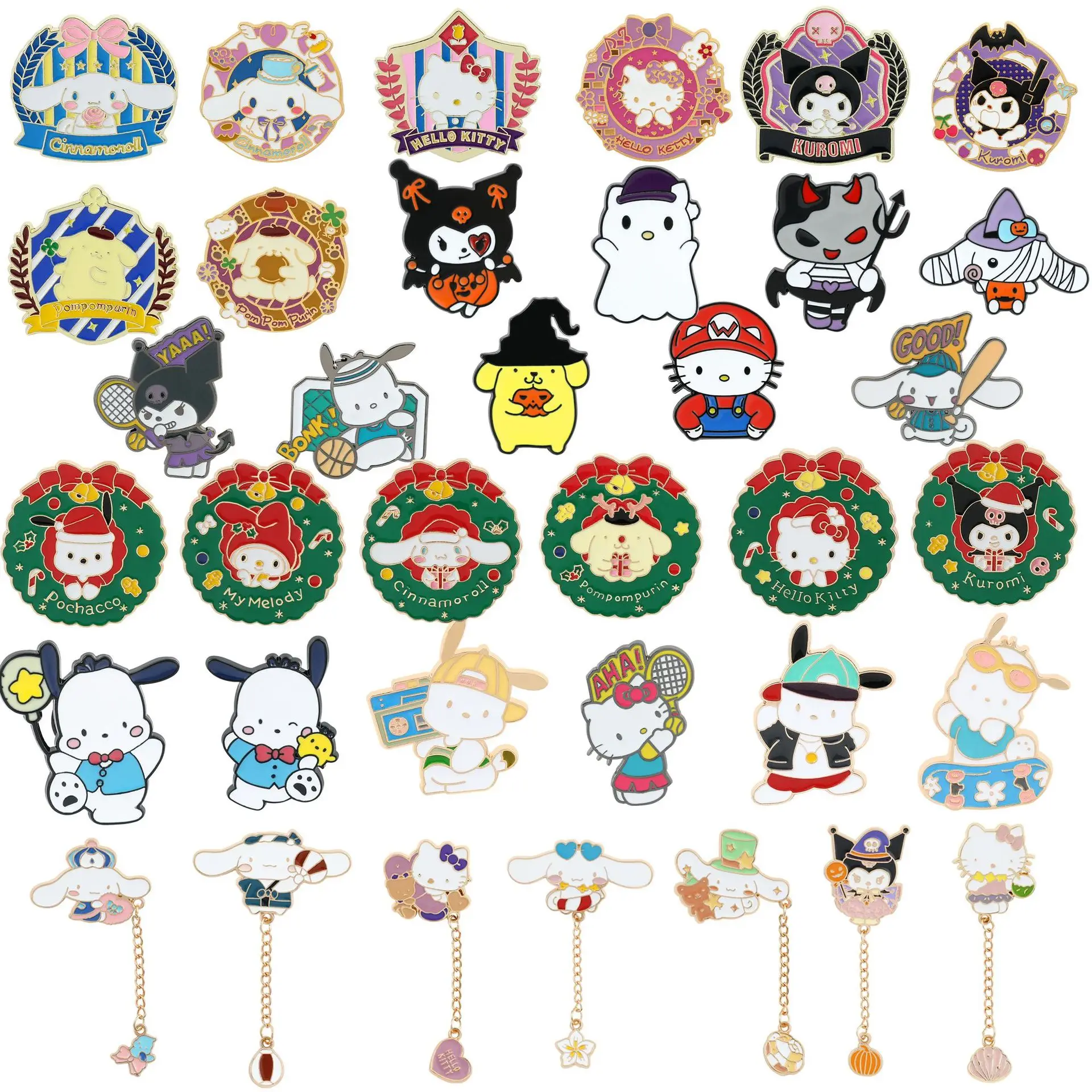 2024 Sanrio Cartoon Kitty Cat Badge Brooch Kurome Pacha Cinnamon Dog Brooch Cute New Year Accessories for friends gifts
2024 Sanrio Cartoon Kitty Cat Badge Brooch Kurome Pacha Cinnamon Dog Brooch Cute New Year Accessories for friends gifts