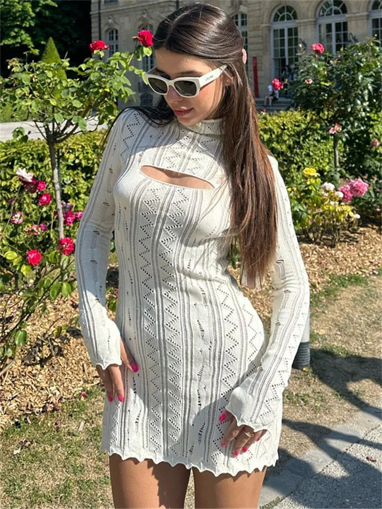 Tossy Patchwork See-Through Hollow Out Mini Dress Female Turtleneck Fashion High Waist Broken Sexy For Women Dress Streetwear
Tossy Patchwork See-Through Hollow Out Mini Dress Female Turtleneck Fashion High Waist Broken Sexy For Women Dress Streetwear