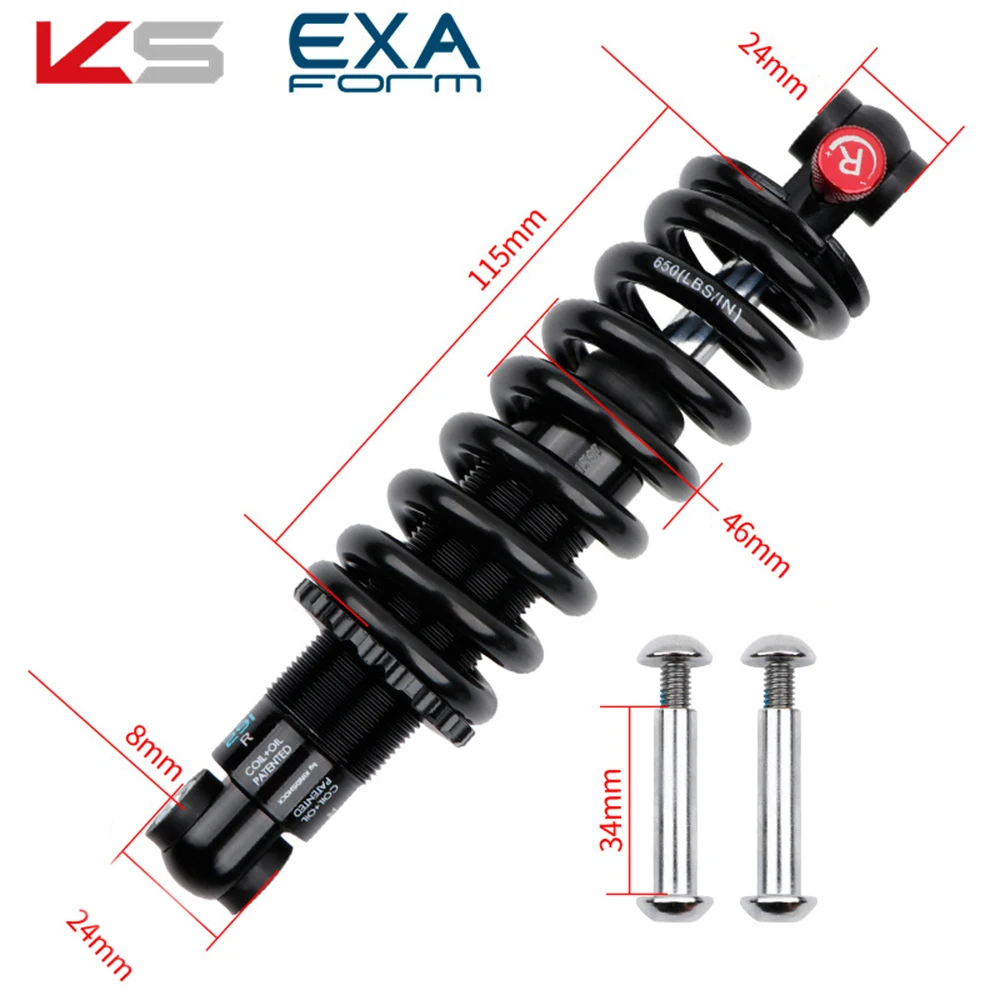 MTB Bicycle Rear Shock Absorber Spring 125/150/165/190mm Mountain Bike Suspension 550/650 Lbs Rear Shock Bicycle Accessories HOT
MTB Bicycle Rear Shock Absorber Spring 125/150/165/190mm Mountain Bike Suspension 550/650 Lbs Rear Shock Bicycle Accessories HOT