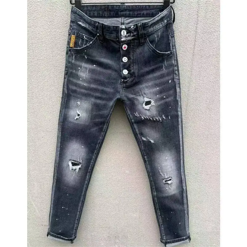 Men's Fashion High Street Denim Fabric Pants Trendy Casual Moto&Biker Hole Spray Painted Jeans C008
Men's Fashion High Street Denim Fabric Pants Trendy Casual Moto&Biker Hole Spray Painted Jeans C008