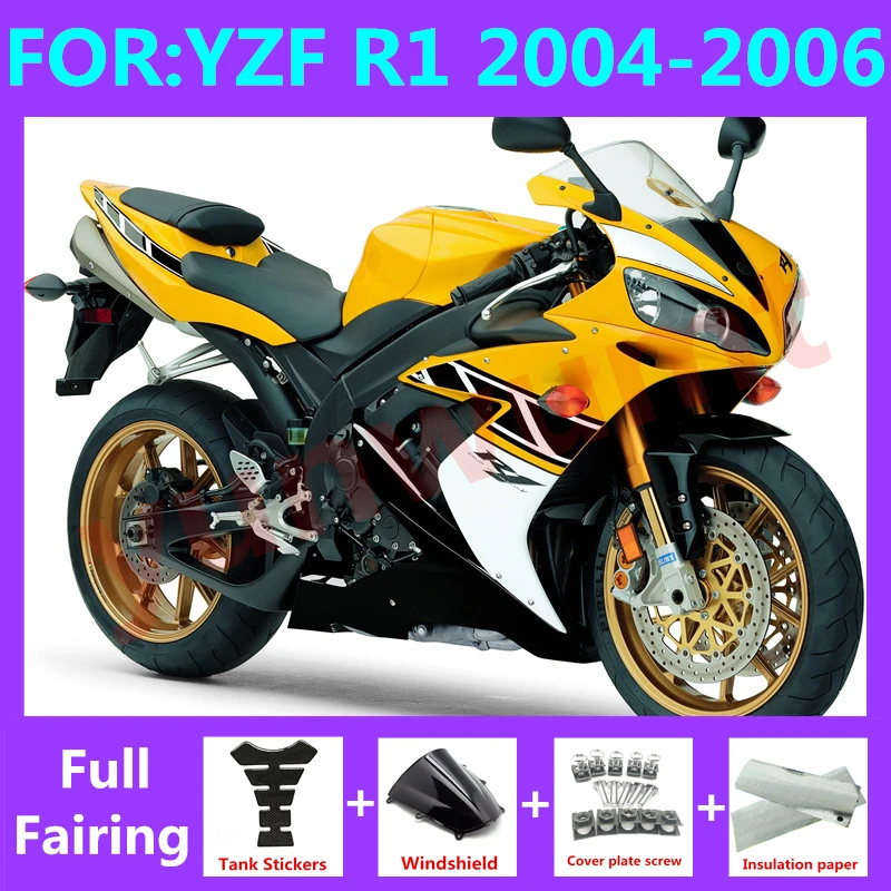 NEW ABS Motorcycle Injection full Fairing Kit fit For YZF R1 2004 2005 2006 YFZ-R1 04 05 06 Bodywork Fairings kits yellow black
NEW ABS Motorcycle Injection full Fairing Kit fit For YZF R1 2004 2005 2006 YFZ-R1 04 05 06 Bodywork Fairings kits yellow black