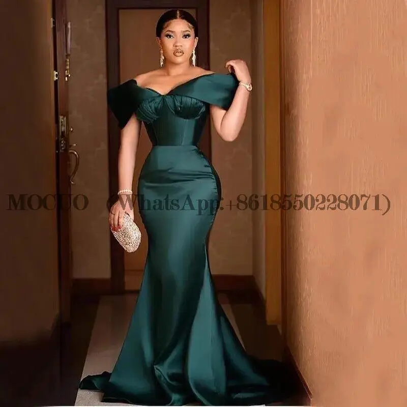 Green Evening Party Dresses Sexy Off Shoulder Ruffled Mermaid Long Robe Femme African Plus Size Pleated Wedding Formal Gown
Green Evening Party Dresses Sexy Off Shoulder Ruffled Mermaid Long Robe Femme African Plus Size Pleated Wedding Formal Gown