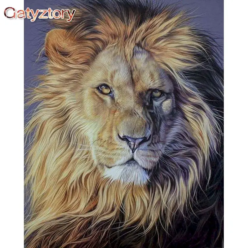 GATYZTORY Oil Painting By Numbers Lion Animal Kits For Aldult Drawing Canvas HandPainted Home Decor DIY Oil Pictures By Numbers
GATYZTORY Oil Painting By Numbers Lion Animal Kits For Aldult Drawing Canvas HandPainted Home Decor DIY Oil Pictures By Numbers