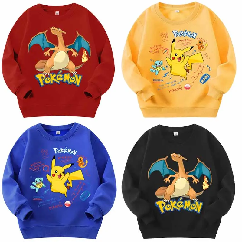 Pokemon Charmander Pikachu Children Clothing Hoodie Pullover Anime Cartoon Boys Girls Long Sleeved Tops Sweater Sports Shirts
Pokemon Charmander Pikachu Children Clothing Hoodie Pullover Anime Cartoon Boys Girls Long Sleeved Tops Sweater Sports Shirts
