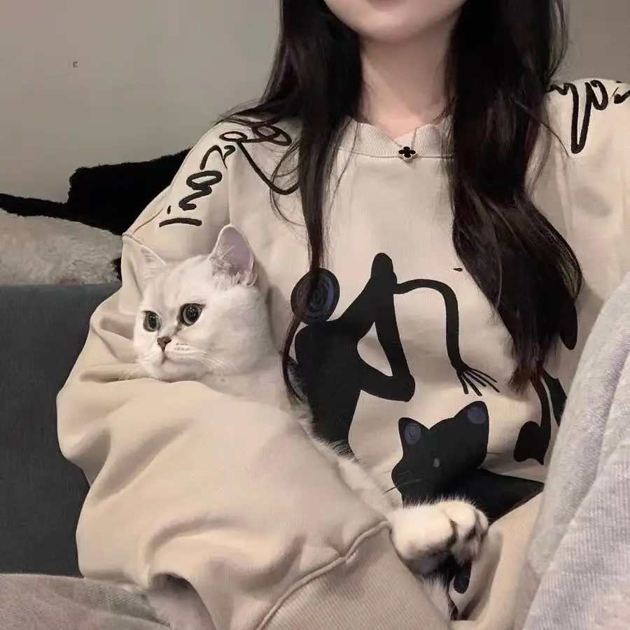 Женская толстовка с вышивкой алфавита, Свободный пуловер с круглым вырезом, бархатная Толстовка в европейском и американском стиле, парный стиль 2XL
Женская толстовка с вышивкой алфавита, Свободный пуловер с круглым вырезом, бархатная Толстовка в европейском и американском стиле, парный стиль 2XL